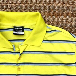 Nike Dri-Fit Polo Shirt Neon Yellow Stripe (Large) 520560-711